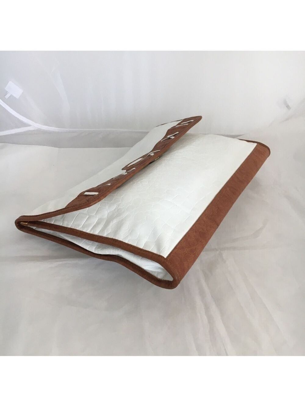 ORLANE white leather clutch - Picture 3 of 8